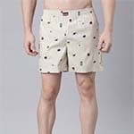 Men's Checkmate Super Combed Cotton Regular Fit Boxer Shorts with No Marks Waistband & Dual Side Pocket