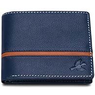 HORNBULL Denial Navy Leather Wallet for Men | Leather Mens Wallet with RFID Blocking | Wallets Men Genuine Leather