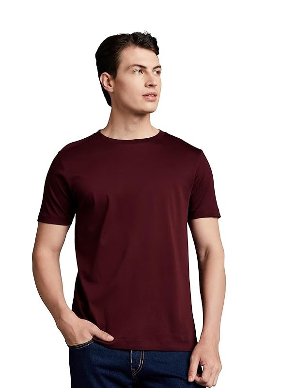 Symbol Premium Men's Super Soft Round Neck Solid T-Shirt: Regular Fit